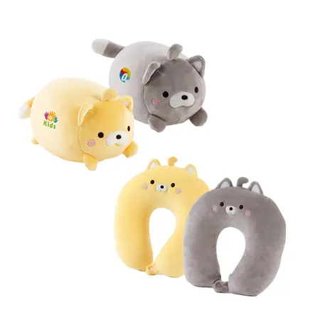 Cat Shaped 2 In 1 Travel Pillow - branded promotional product