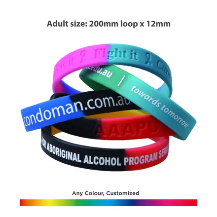 Sectional Coloured Wristband - branded promotional product