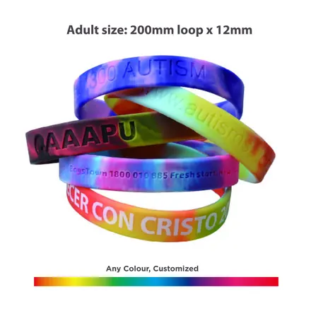 Marble Coloured Wristband - branded promotional product
