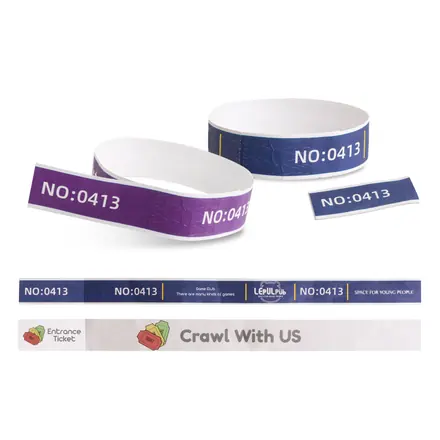Tabbed Disposable Tyvek Wristband - branded promotional product