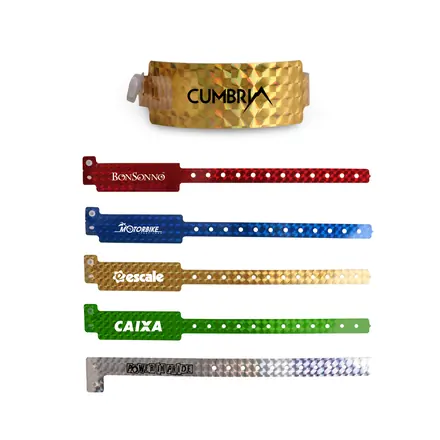 Disposable Holographic PVC Wristband - branded promotional product