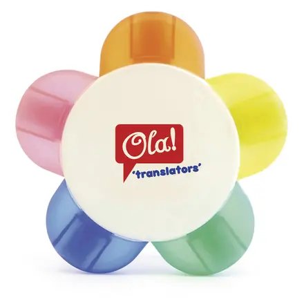 Flower Highlighter - Laltex promotional product, branded with your logo