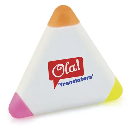 Small Triangle Highlighter - Laltex promotional product, branded with your logo