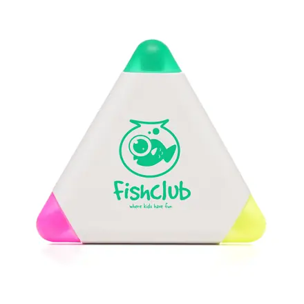 Recycled Small Triangle Highlighter - Laltex promotional product, branded with your logo