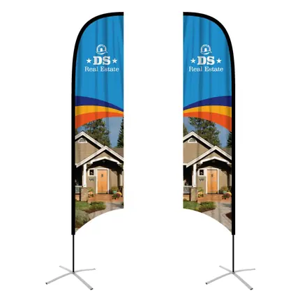 Small(65.3*200cm) Concave Feather Banners 9ft - branded promotional product