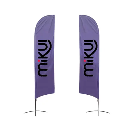 Large(80.5*400cm) Angled Feather Banners 15ft - branded promotional product