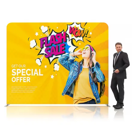 3m Straight Tension Fabric Display Wall - branded promotional product