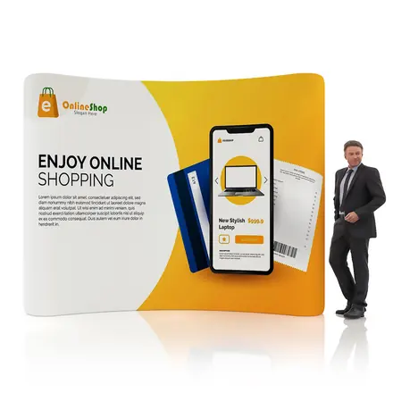 3m Curved Tension Fabric Display Wall - branded promotional product