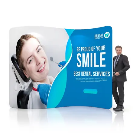 3m S-Shaped Tension Fabric Display Wall - branded promotional product