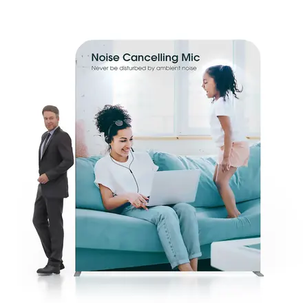 2m Straight Tension Fabric Display Wall - branded promotional product