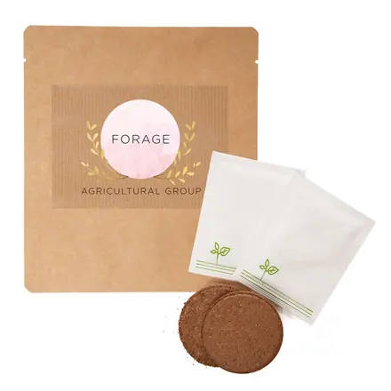 Natural Heat Sealed Pouch Planter - branded promotional product