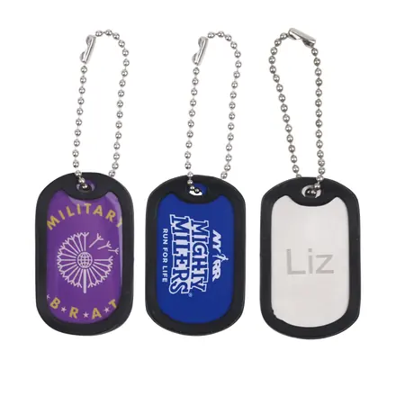 Dog Tag with Rubber Silencer - branded promotional product
