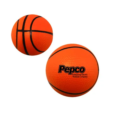 100mm Basketball Shape Stress Reliever - branded promotional product