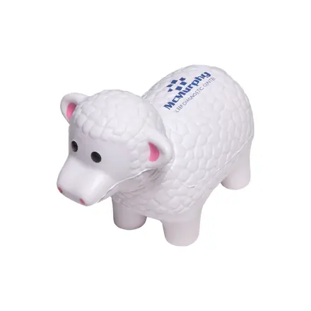 Sheep Shape Stress Reliever - branded promotional product