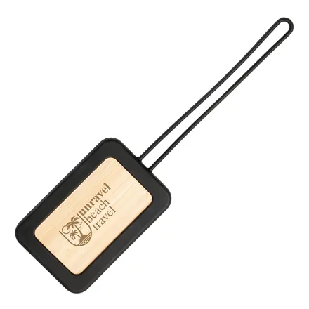 Bamboo Luggage Tag - Laltex promotional product, branded with your logo