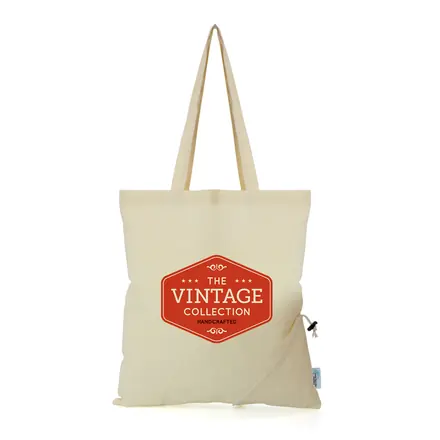 Eccleston Recycled Cotton Foldable Shopper - Laltex promotional product, branded with your logo