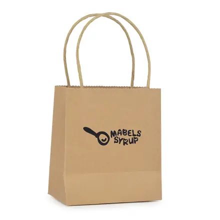 Brunswick Small Natural Paper Bag - Laltex promotional product, branded with your logo