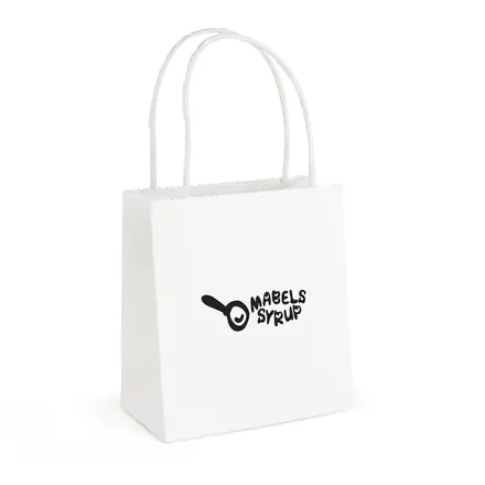 Brunswick Small White Paper Bag - Laltex promotional product, branded with your logo