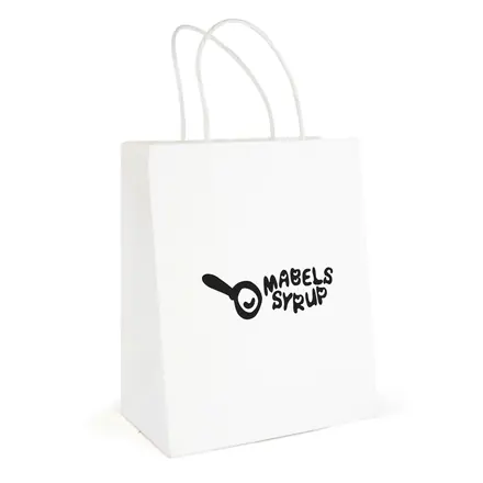 Brunswick Medium White Paper Bag - Laltex promotional product, branded with your logo