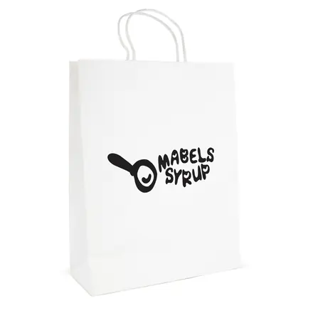 Brunswick Large White Paper Bag - Laltex promotional product, branded with your logo