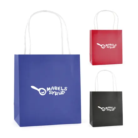 Brunswick Small Coloured Paper Bag - Laltex promotional product, branded with your logo