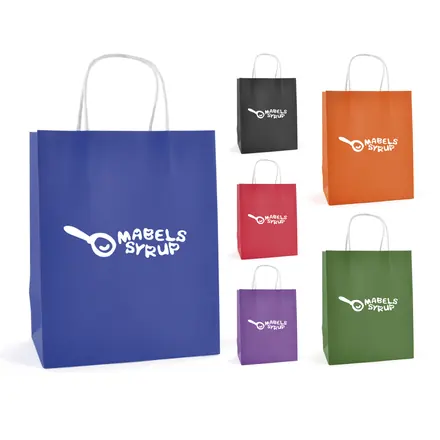 Brunswick Medium Coloured Paper Bag - branded promotional product