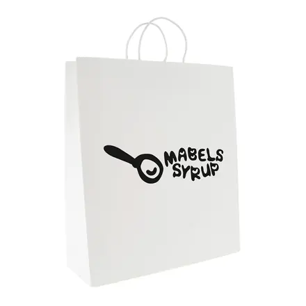 Brunswick Extra Large White Paper Bag - branded promotional product