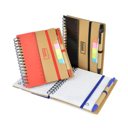 3 in 1 Natural Notebook - branded promotional product