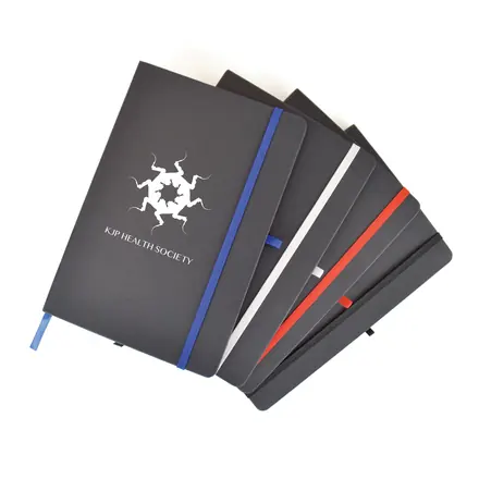 A5 Black Nebraska Recycled Notebook - Laltex promotional product, branded with your logo