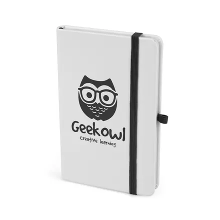 A6 White Mole Notebook - Laltex promotional product, branded with your logo