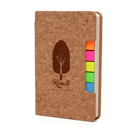 Cortez Cork Notebook with Flags - branded promotional product