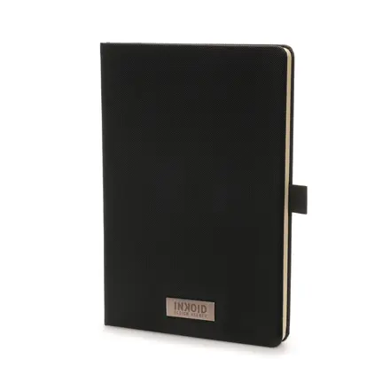 A5 Recycled Evans PU Wrapped Notebook - branded promotional product