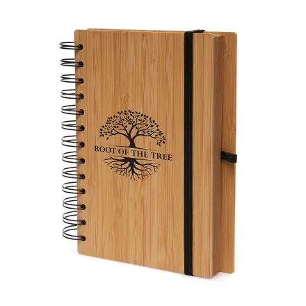 B6 Spiral Bamboo Notebook - Laltex promotional product, branded with your logo