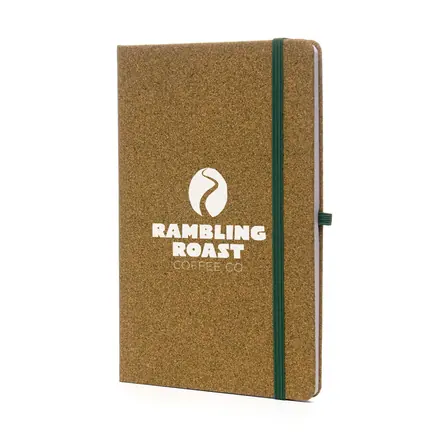 A5 Tea Ground Cork Notebook - branded promotional product