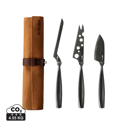 BOSKA Cheese Knife Set Monaco+ Black - XD Connects promotional product, branded with your logo