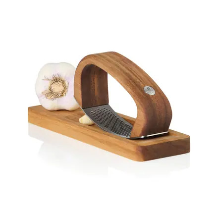 AdHoc RoccaAlio Garlic press with chopping board - branded promotional product