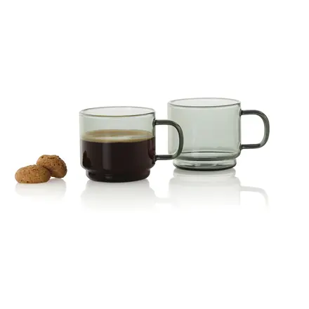 AdHoc Impact Espresso cups 70ml, 2 pcs set - XD Connects promotional product, branded with your logo