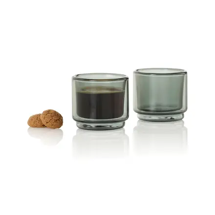 AdHoc Impact Espresso mug 45ml, 2 pcs set - XD Connects promotional product, branded with your logo
