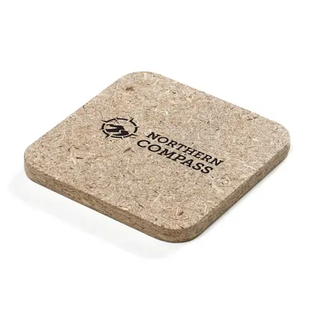 Natural BioHusk Coaster - Laltex promotional product, branded with your logo