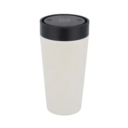 Recycled Paper Cup 12oz Chalk / Ink Black - branded promotional product