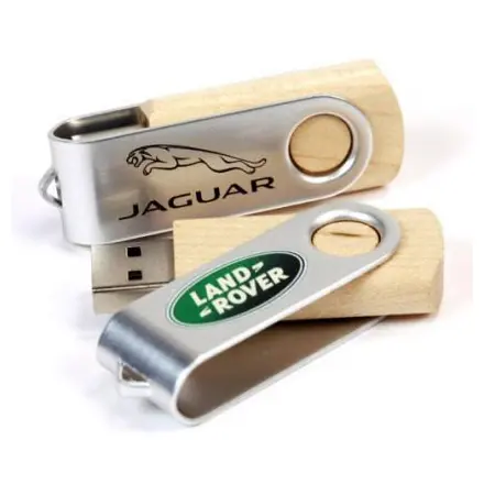 Wooden Twister USB - branded promotional product