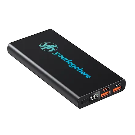 Dual output 10000 Power Bank with USB-C - branded promotional product