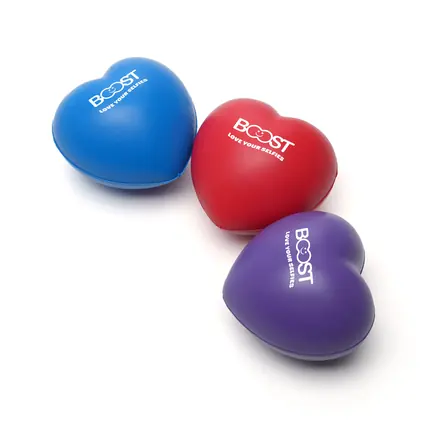 Heart Stress Toy - Laltex promotional product, branded with your logo