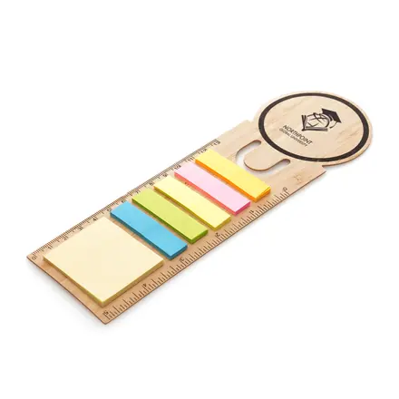 Bamboo Sticky Note Bookmark - Laltex promotional product, branded with your logo