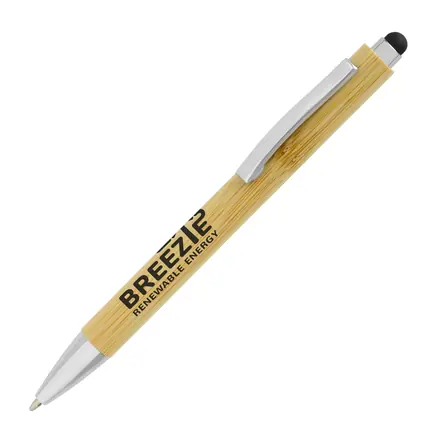 Travis Bamboo Stylus Ball Pen - Laltex promotional product, branded with your logo