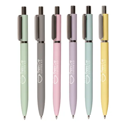 Pastel Soft feel Ball Pen - Laltex promotional product, branded with your logo