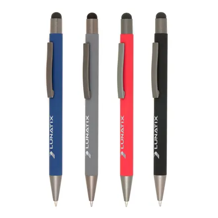 Neptune Soft Feel Stylus Ball Pen - Laltex promotional product, branded with your logo