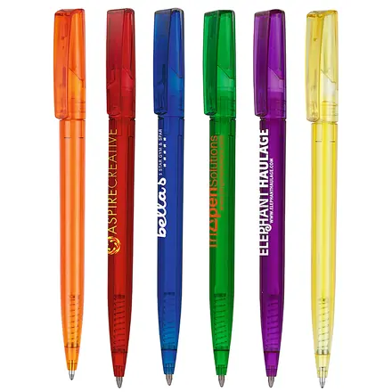 Twister Trans Ball Pen - Laltex promotional product, branded with your logo