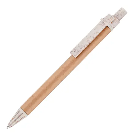 Jura Card Ball Pen with Wheat Trim - Laltex promotional product, branded with your logo