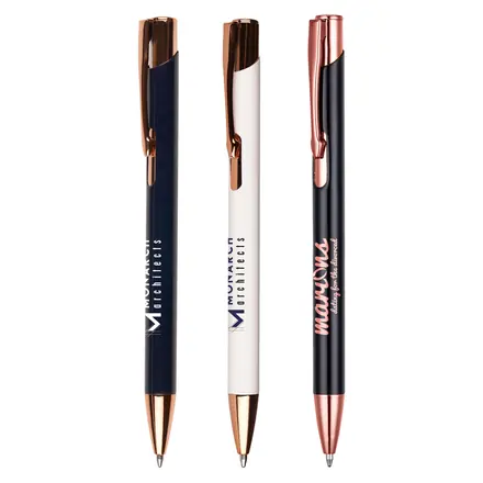 Beck Rose Gold Ball Pen - Laltex promotional product, branded with your logo